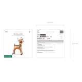 Stehender Folienballon Rentier Hellbraun -hey-Party.de- Folienballons -#Variante_