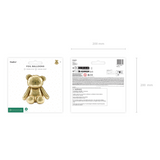 Stehender Folienballon Teddybär Gold -hey-Party.de- Folienballons -#Variante_