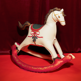 Stehender Folienballon Weihnachtliches Schaukelpferd -hey-Party.de- Folienballons -#Variante_