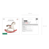 Stehender Folienballon Weihnachtliches Schaukelpferd -hey-Party.de- Folienballons -#Variante_