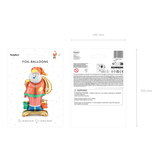 Stehender Folienballon Weihnachtsmann mit Pfeife -hey-Party.de- Folienballons -#Variante_