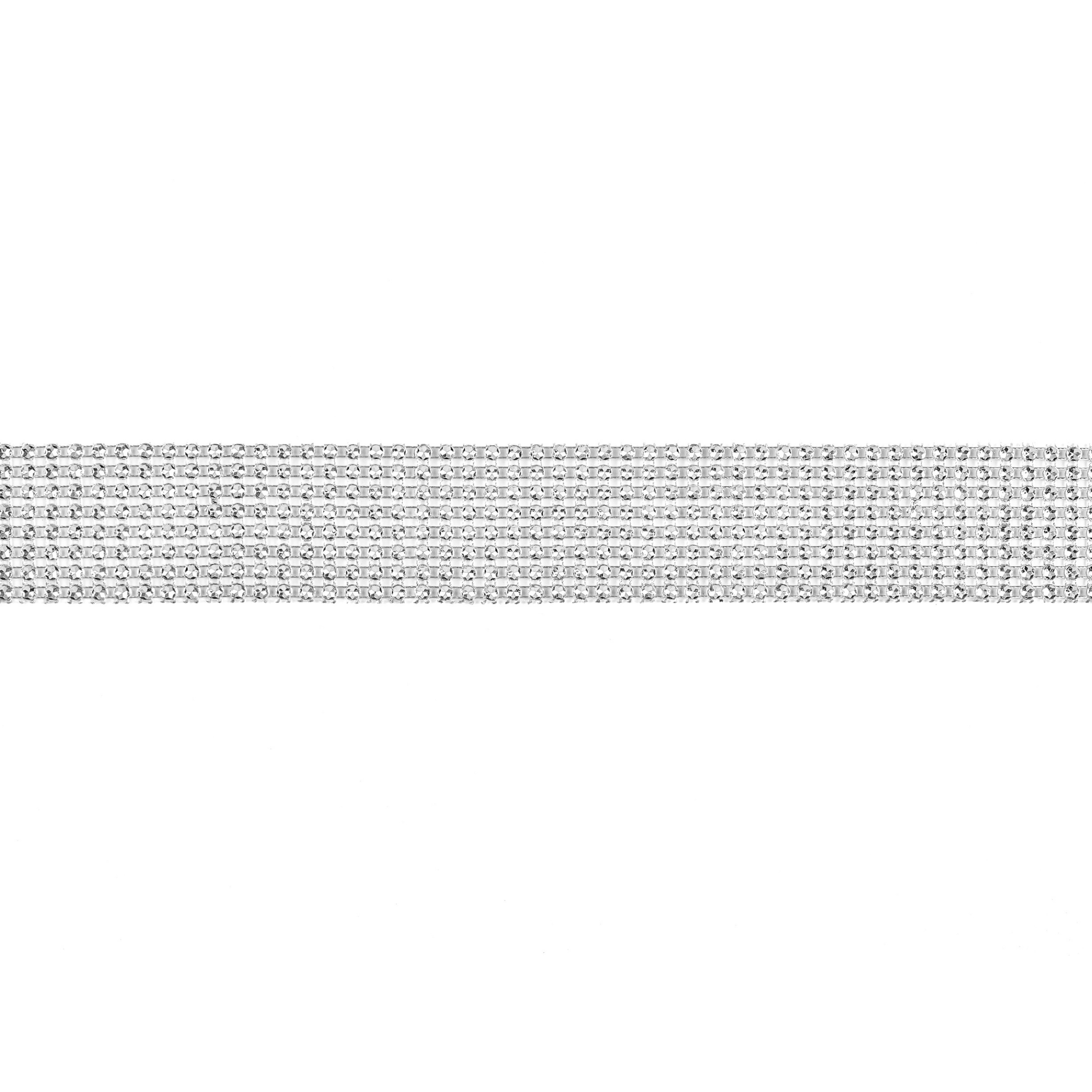 Diamantband Silber, ca. 4 cm