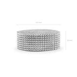 Diamantband Silber, ca. 4 cm