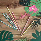Strohhalme Pink & Weiß gestreift -hey-Party.de- Strohhalme -#Variante_
