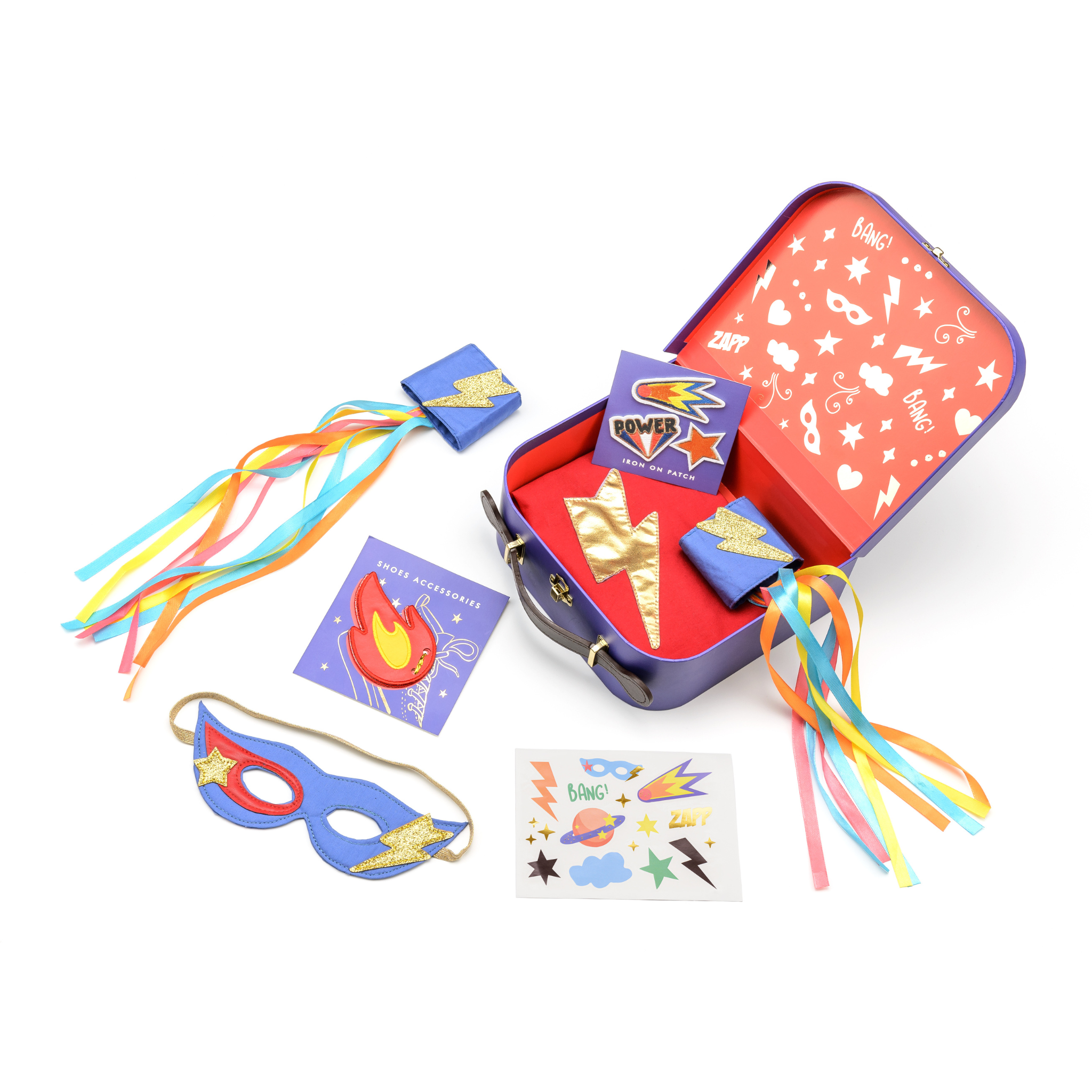 Superheldenkostüm mit Koffer