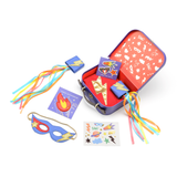 Superheldenkostüm mit Koffer