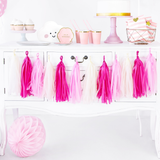 Tasselgirlande DIY Rosa - Pink - Creme -hey-Party.de- Tasseln -#Variante_