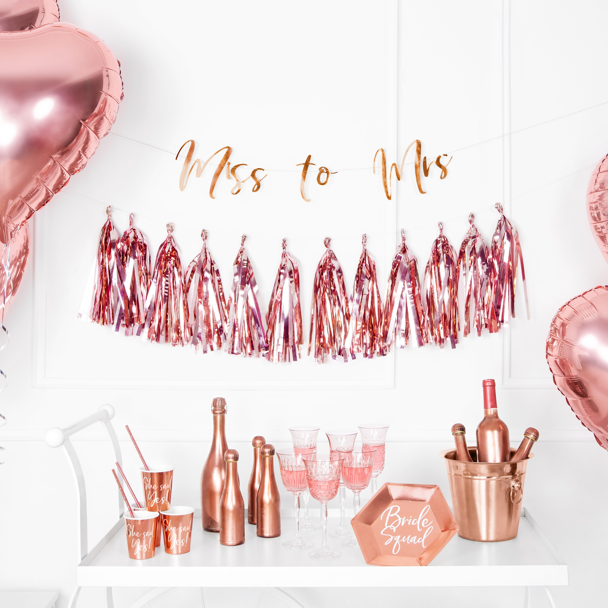 Tasselgirlande DIY Roségold -hey-Party.de- Tasseln -#Variante_