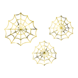 Papierdekoration Spinnennetze in gold -hey-Party.de- Tischdekoration -#Variante_