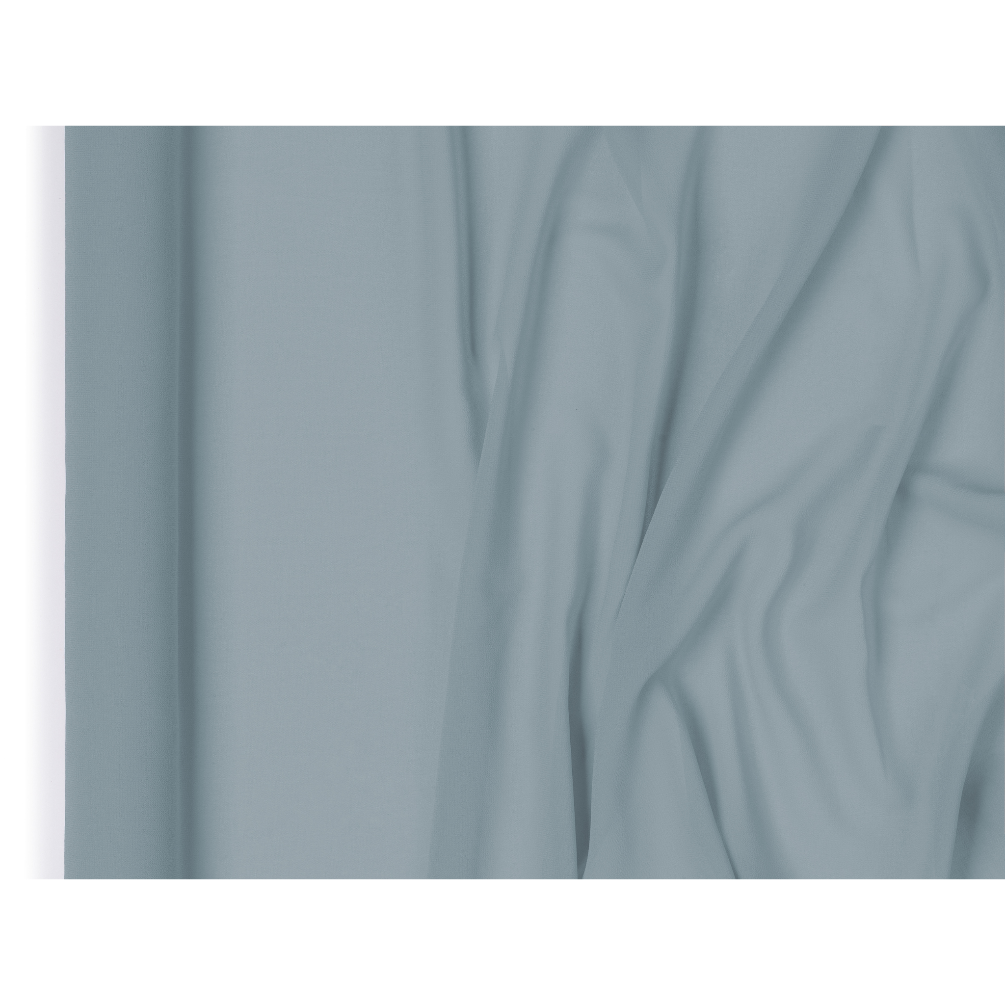 Tischläufer Chiffon Nebelblau, 48 cm x 5 m