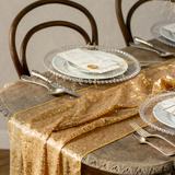 Tischläufer Pailetten Gold
