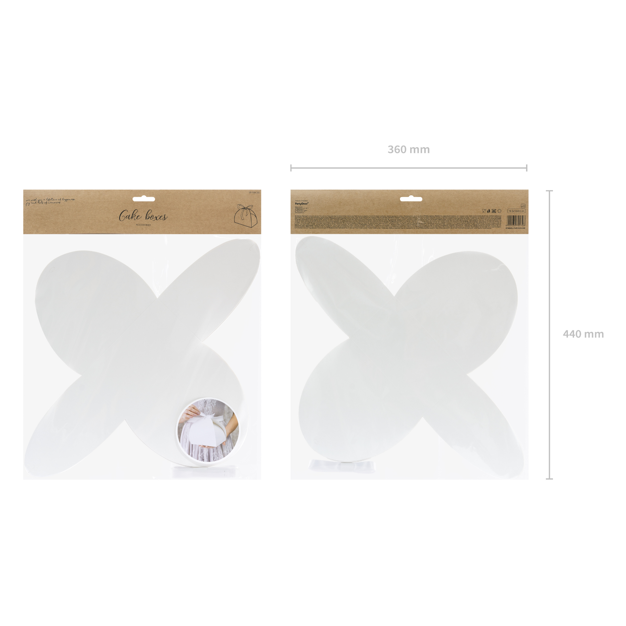 Torten-Schachteln Schleife Weiß -hey-Party.de- Schachteln -#Variante_