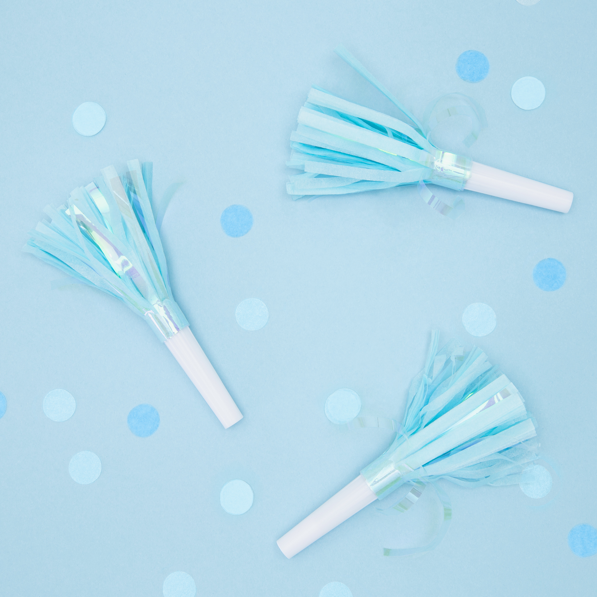 Partytröten Hellblau -hey-Party.de- Accessoires zum Feiern -#Variante_