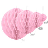 Wabenball Rosa -hey-Party.de- Wabenbälle -#Variante_10 cm, 20 cm, 30 cm, 40 cm