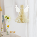 Wabenball Engel Creme -hey-Party.de- Hängedekoration -#Variante_