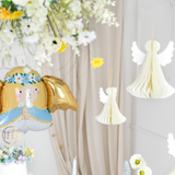 Wabenball Engel Creme -hey-Party.de- Hängedekoration -#Variante_