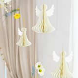 Wabenball Engel Creme -hey-Party.de- Hängedekoration -#Variante_