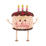 Walking Folienballon "Happy Birthday" Kawaii Cake -hey-Party.de- Folienballons -#Variante_