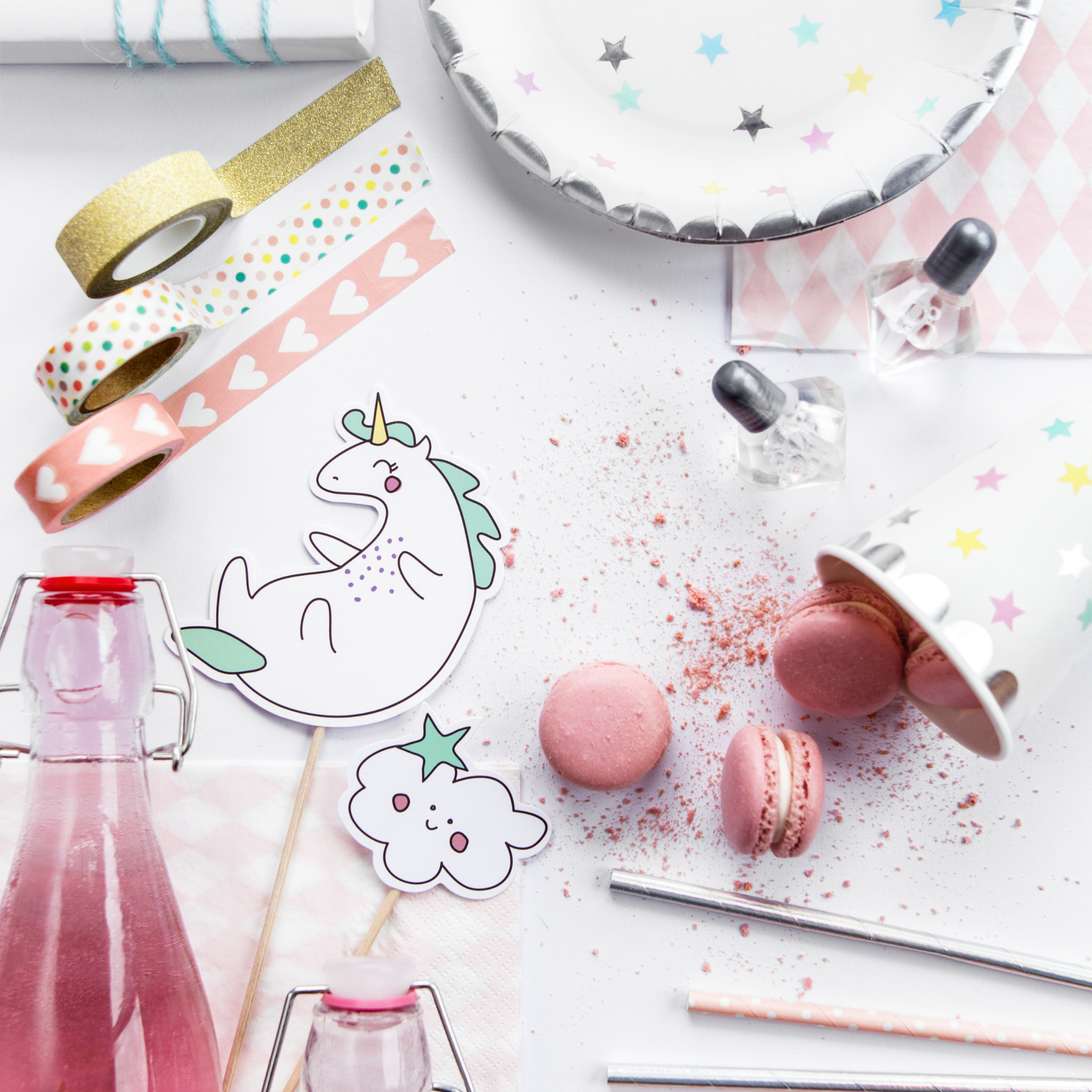 Dekoband Washi Set Gold -hey-Party.de- Geschenkband -#Variante_