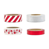 Dekoband Washi Set Rot -hey-Party.de- Geschenkband -#Variante_