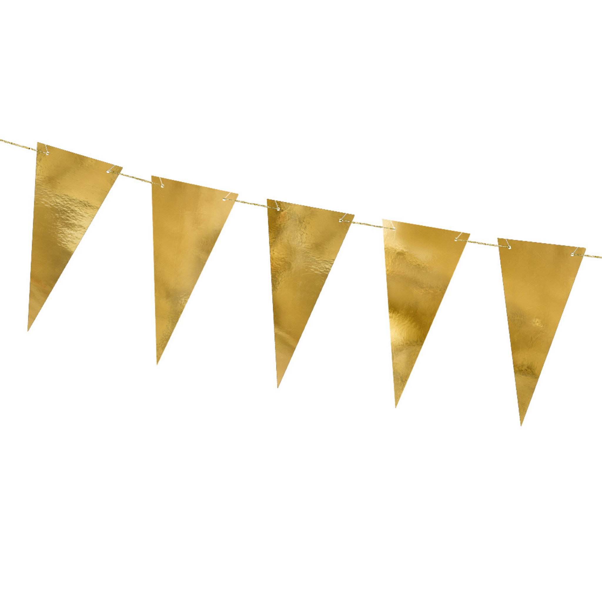 Girlande goldene Wimpel -hey-Party.de- Girlanden -#Variante_