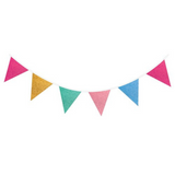 Wimpelgirlande Glitzer Bunt -hey-Party.de- Girlanden -#Variante_