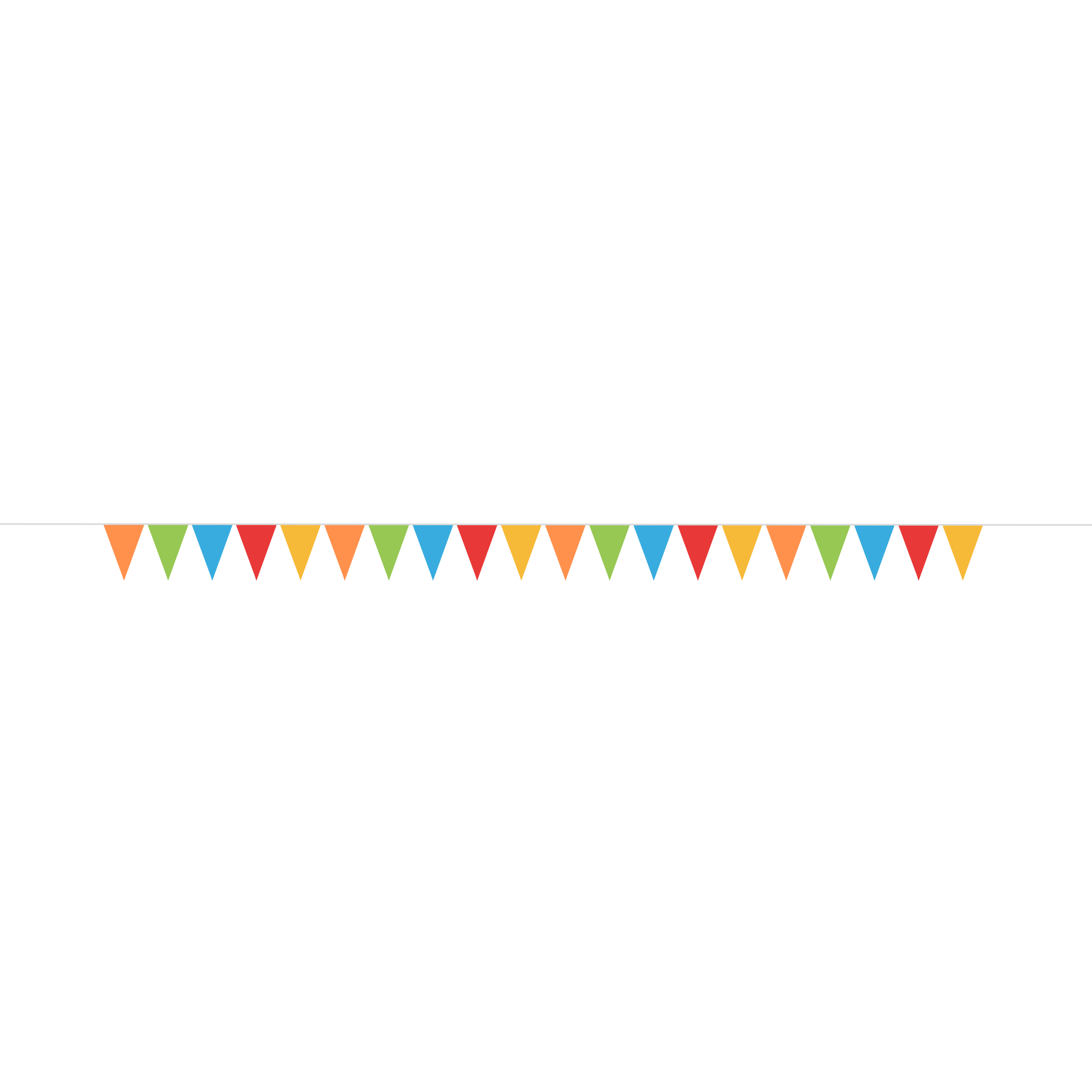 Wimpelkette Bunt Plastik 10m -hey-Party.de- Girlanden -#Variante_