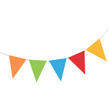 Wimpelkette Bunt Plastik 10m -hey-Party.de- Girlanden -#Variante_