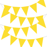 Wimpelkette Gelb Plastik 10m -hey-Party.de- Girlanden -#Variante_