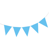 Wimpelkette Plastik Hellblau 10m -hey-Party.de- Girlanden -#Variante_
