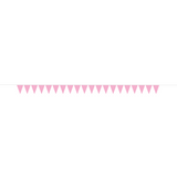 Wimpelkette Plastik Hellrosa 10m -hey-Party.de- Girlanden -#Variante_