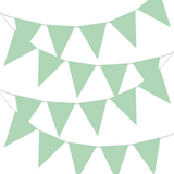 Wimpelkette Plastik Mint 10m -hey-Party.de- Girlanden -#Variante_