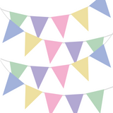 Wimpelkette Plastik Pastell Bunt 10m -hey-Party.de- Girlanden -#Variante_