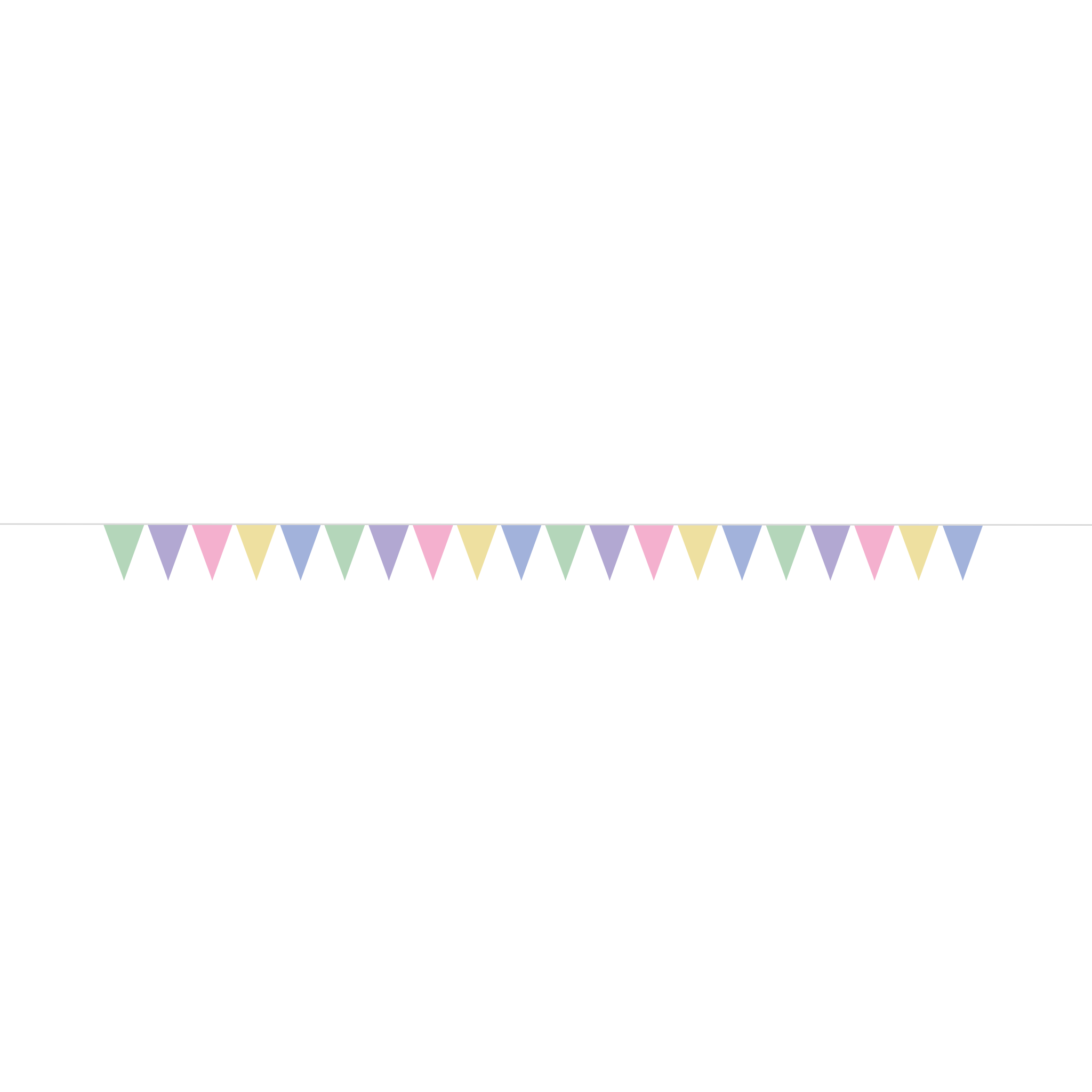 Wimpelkette Plastik Pastell Bunt 10m -hey-Party.de- Girlanden -#Variante_