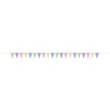 Wimpelkette Plastik Pastell Bunt 10m -hey-Party.de- Girlanden -#Variante_