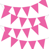 Wimpelkette Plastik Pink 10m -hey-Party.de- Girlanden -#Variante_