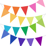 Wimpelkette Plastik Regenbogen 10m -hey-Party.de- Girlanden -#Variante_