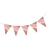 Wimpelkette Plastik Roségold Metallic 10m -hey-Party.de- Girlanden -#Variante_