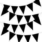 Wimpelkette Plastik Schwarz 10m -hey-Party.de- Girlanden -#Variante_