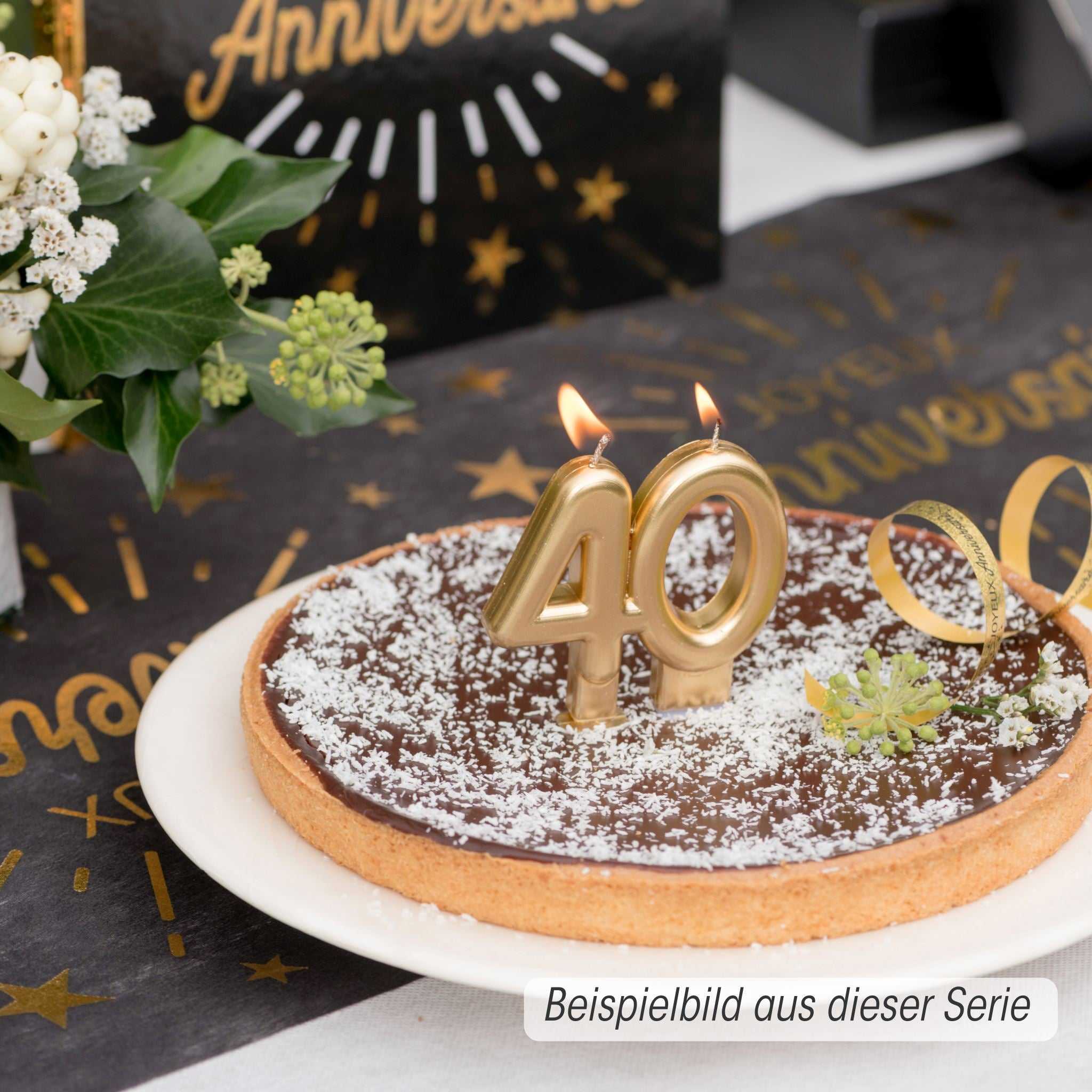 Zahlenkerze "80" Gold -hey-Party.de- Zahlenkerzen -#Variante_