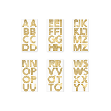 Aufkleber A-Z Gold 4cm -hey-Party.de- Aufkleber -#Variante_