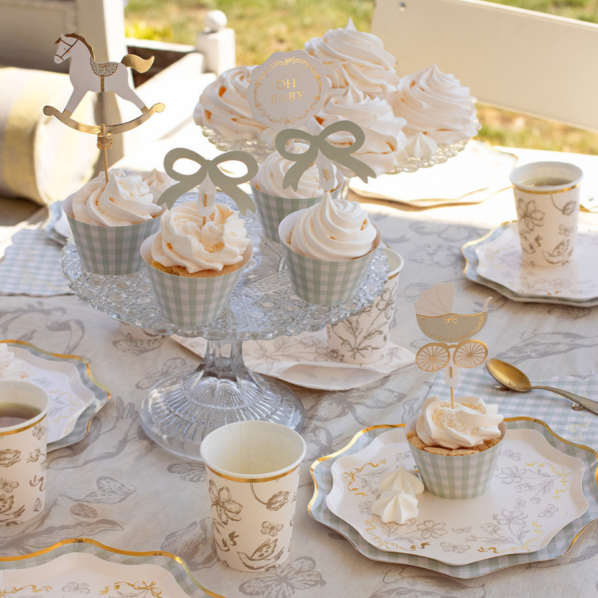 Cupcake Set „Oh Baby“ -hey-Party.de- Cupcake- und Kuchen-Topper -#Variante_