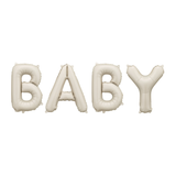 Folienballon Girlande "BABY" Hellbeige Matt -hey-Party.de- Folienballons -#Variante_