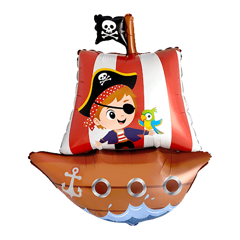 Folienballon Piratenschiff Kids, 65 x 94 cm
