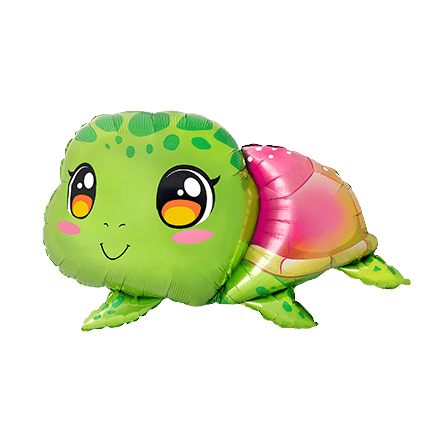 Folienballon Schildkröte, Grün, 94 x 61 cm