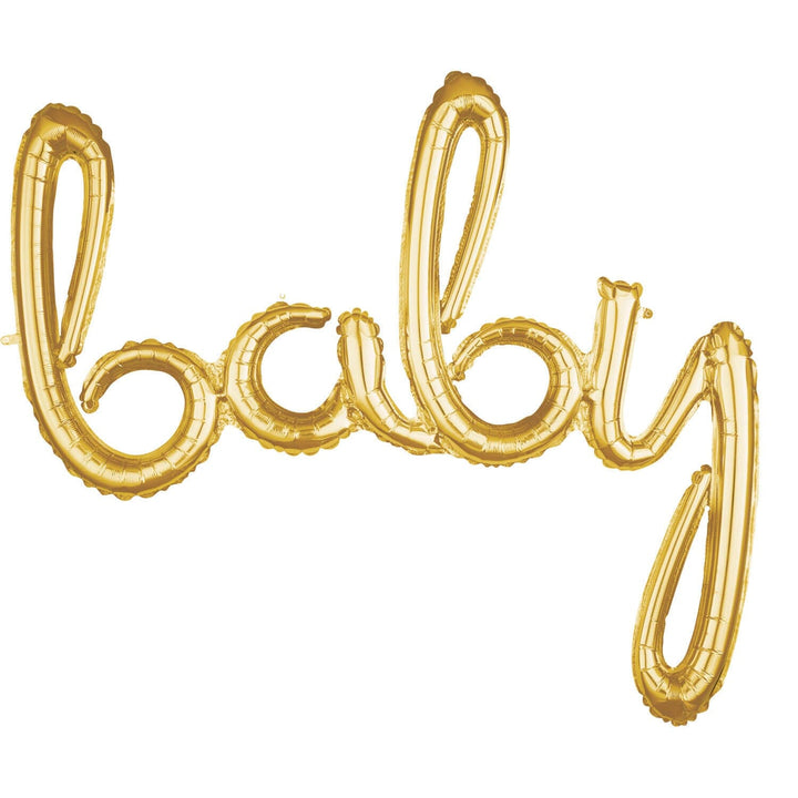 Folienballon Schriftzug „Baby“, Gold