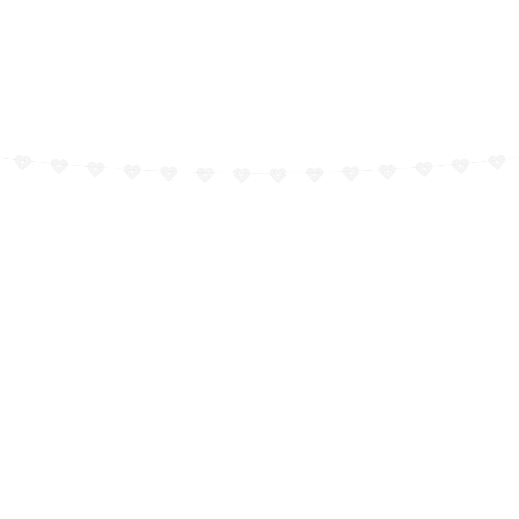 Girlande Herzen Weiß -hey-Party.de- Girlanden -#Variante_