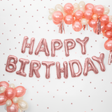 Folienballon Girlande "Happy Birthday“ Roségold -hey-Party.de- Folienballons -#Variante_