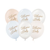Luftballon-Set „Welcome Baby“ Blau -hey-Party.de- Latexballons -#Variante_