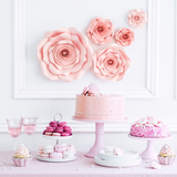 Papierblumen Rosa -hey-Party.de- Tischdekoration -#Variante_